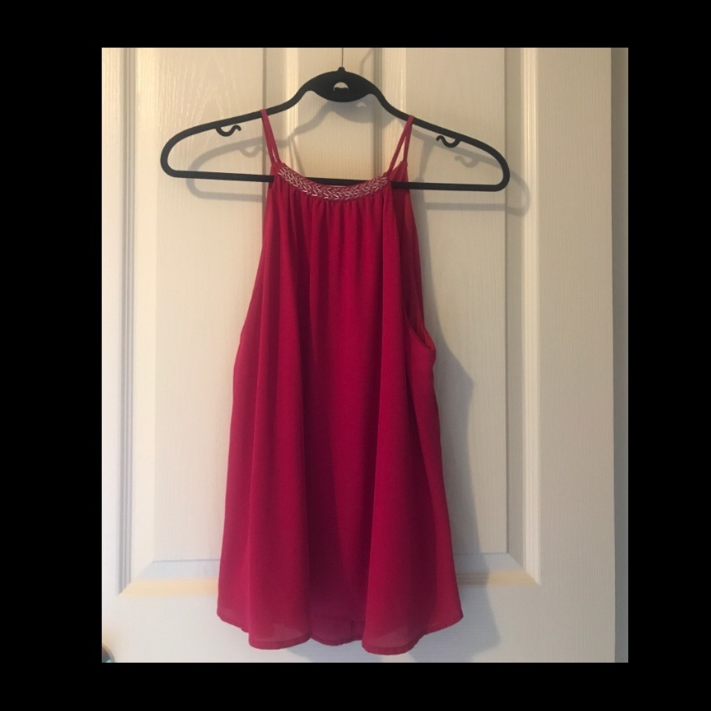 Guess Red Sleeveless Top